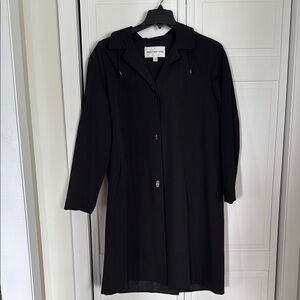 Jones New York Classic Black Rain Coat